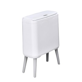 Trash Can with Lid Tall Trash Can 5-Liter Garbage Can Suitable for Rubber Bins in Kitchens, Living Rooms, Bedrooms, and Offices(White)