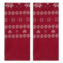 SKL Home Snowflake Winter Dish Towel Set, 18x28