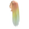 Hairdressing Mannequin Head Synthetic Braiding Hair Hairdresser Head Gradient Orange