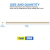 Glarks 2Pcs 5mm x 356mm Brass Straight Solid Round Rod