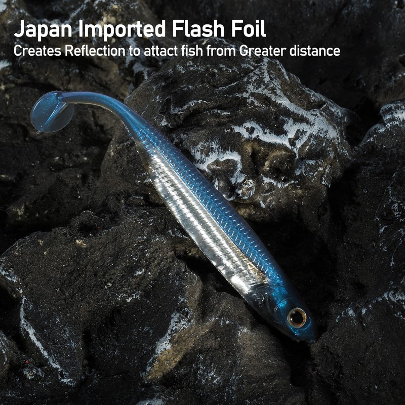 Dr.Fish Paddle Tail Swimbaits, Soft Lures for Bass Fishing, Soft