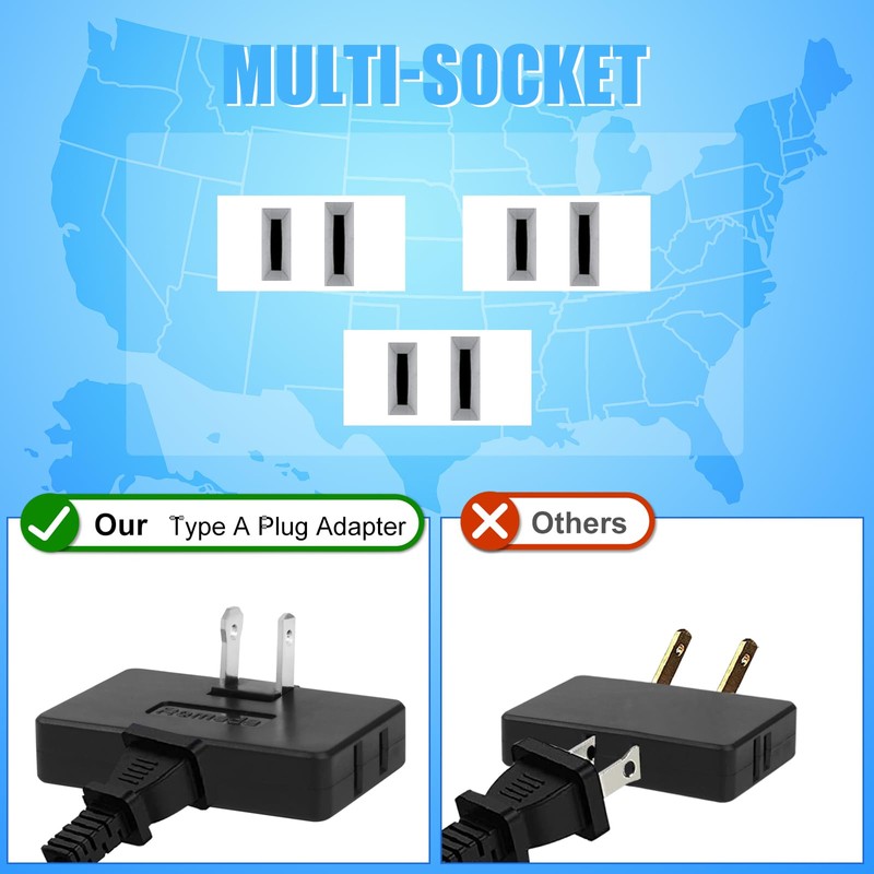 Romeda 3 Pack AC Flat Wall Outlet Extender Flat Plug