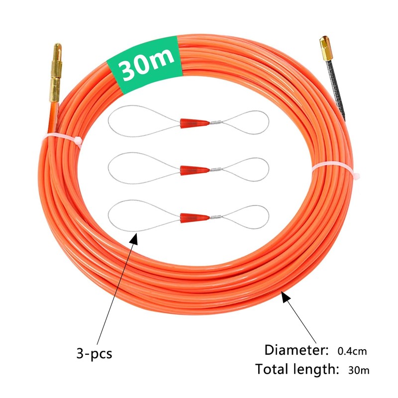 CONNECTION 30 m Cable Retraction Aid, Pull Wire for Empty