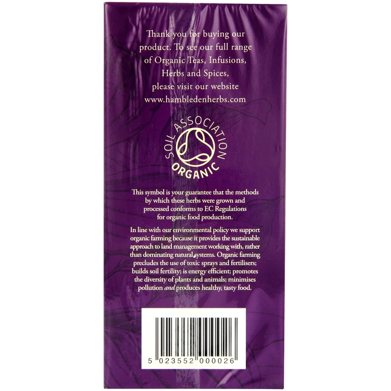 Hambleden Herbs Organic Elderflower Tea 20 Teabags (1 Pack)