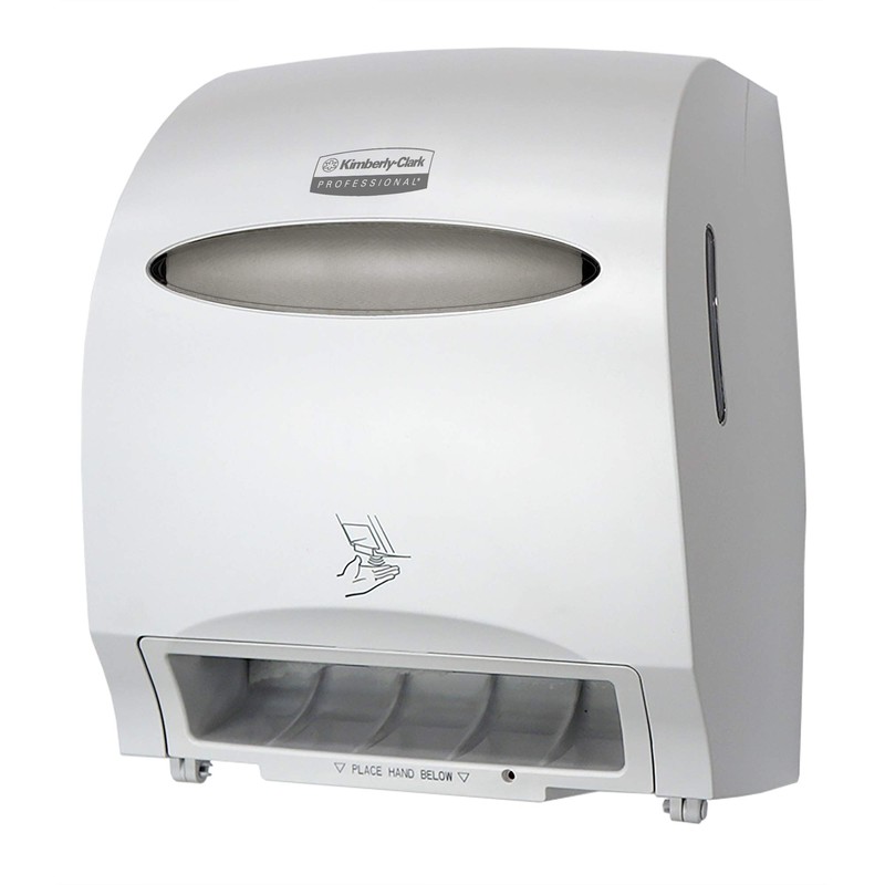 Kimberly-Clark Professional Electronic Hard Roll Towel Dispenser, White, 1.75" Core