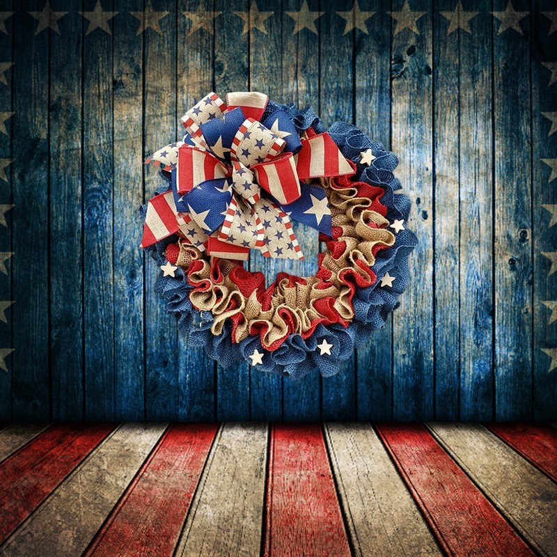 4th July Wreath Patriotic Wreath Independence Day Wreath for Front