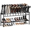 DIMJ Boot Rack 3-Tier - Black Metal Boot Storage Rack