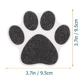 Alipis 10 Pack Non Slip Paw Bathtub Stickers Dog Footprint Stickers Anti-Skid Stair Floor Decals Bathtub Appliques, Black