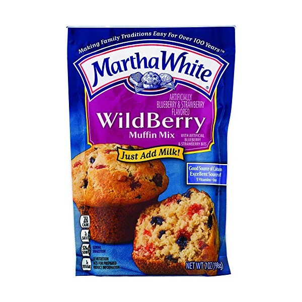 Martha White Muffin Mix, Wildberry, 7 Ounce