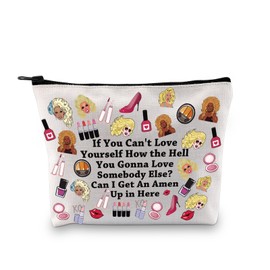 Drag Race Inspired Makeup Bag Drag Queen Gift Can I Get an Amen Canvas Cosmetic Bag for Fans (Get an Amen)
