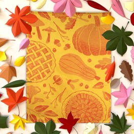 Moutet Torchon Kitchen Towel Tea Towel High Quality Cotton Woven in France Limited Edition Delicious Autumn Design