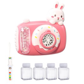 HOLYFUN Electric Camera Toy, Camera Type, Electric Bubble Machine, 4 Spare Bottles, LED Light, Leak-proof, Convenient to Hold, Kids, Toys, Outdoor Play, Picnic, Camping, Wedding, Summer Festival