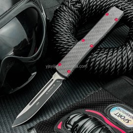 MT-UT85 Camping Hunting Outdoor Multi-Functional D2 Steel Aluminum Alloy Carbon Fiber Handle Lightweight Daily Carry DIY Toolscolor: Black-F182, blade length: 8.8cm, blade width: 1.7cm, type: Linoleum & Vinyl Knives