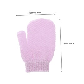 PACKOVE 2Pcs Exfoliating Bath Gloves Mittens for Gentle Body Scrubbing Comfortable Toweling Material Suitable for Legs Arms and Chest Elegant