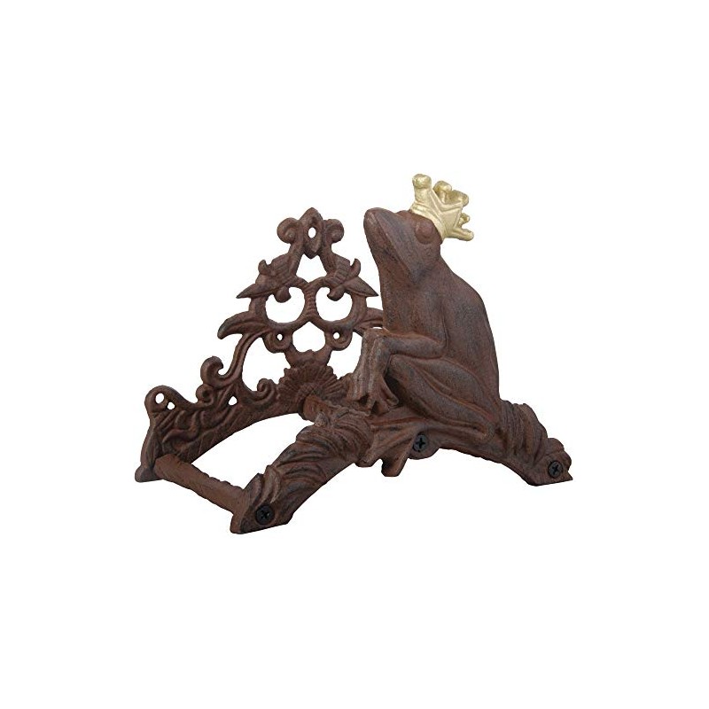 Esschert Design TG51 Frog Prince Garden Hose Holder, Antique Brown