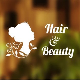 Wall4stickers Hair Beauty Salon Shop Vinyl Sign Women Hairdressers Window Lettering Sticker
