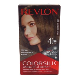 REVLON colorsilk Beautiful Color #40 Medium Ash Brown Revlon Hair Color 1 Applicatio...