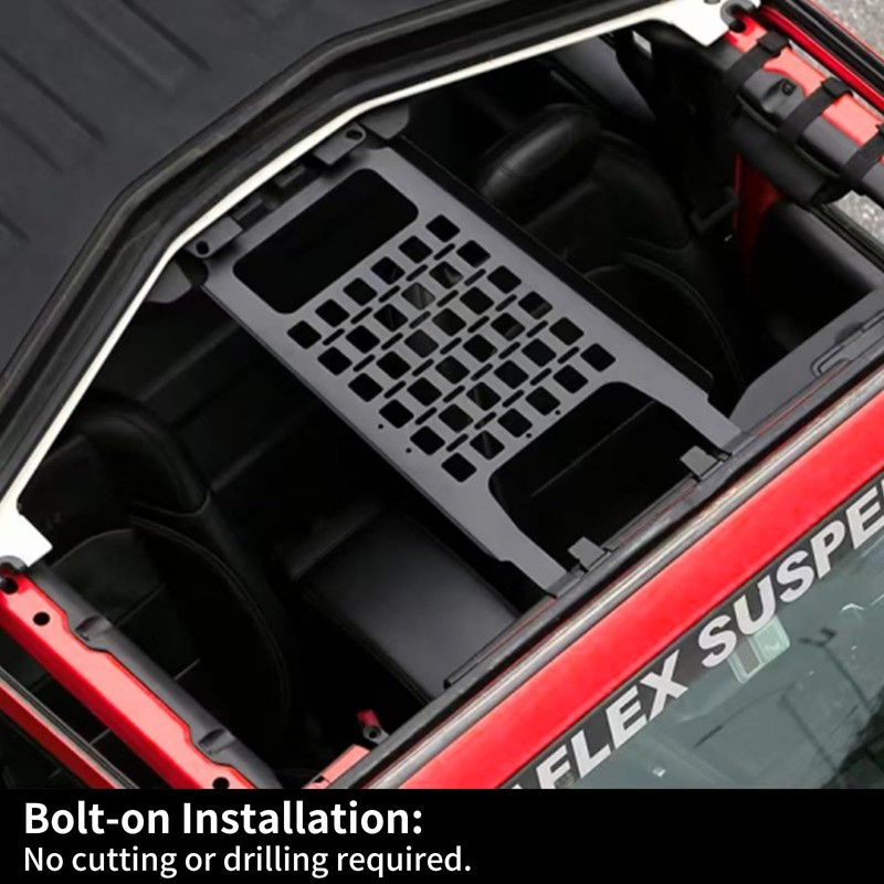 CLAMBER Overhead Molle Panel Roof Rack for Jeep Wrangler JL