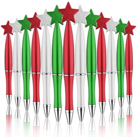 Zuazaor 24 Pack Party Star Pens Black Gel Ballpoint Pensv Crhistmas Star Gift Pens for Kids Adults Office School Crhistmas Valentine's Wedding Party Supplies (Colorful Star)