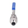 Ball Valve 304 Stainless Steel NPT 3/4in 2 Male Thread