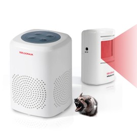 S SELDORAUK Motion Sensor Dog Barking Alarm PIR Wireless Human Body to Activate Home Security Motion Sensor Alarm System (1Receive + 1 Motion Detector)