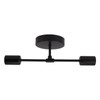 E27 E26 Double Wall Light Base Iron 85‑265V Black Modern
