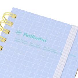 Delphonics Rolburn Notebook with Pocket, Schola, Mini (Light Blue)