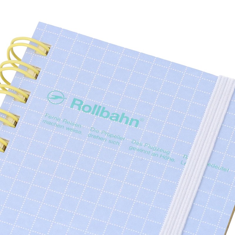 Delphonics Rolburn Notebook with Pocket, Schola, Mini (Light Blue)