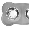 Double Pet Bowls Rustproof Stainless Steel Dog Water Food Bowls