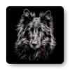 Fractal Artworks Belgian Shepherd, Belgian Groenendael Coaster with Fractal Art