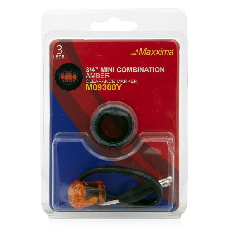 Maxxima M09300Y Amber 3/4" Round Combination Clearance Marker Light