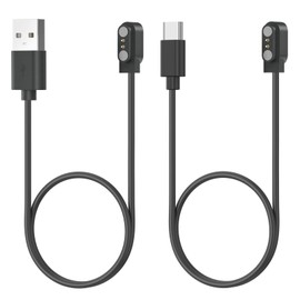 Meliya [2-Pack USB-C+USB-A] Smart Watch Charger Magnetic Charging Cable for Willful YAMAY SW023 ID205L SW021 ID205U ID205S SW025 Smart Watch (1.6ft/50cm)