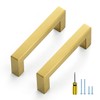 Ravinte 5 Pack Gold Cabinet Pulls 3-1/2 Inch Brushed Brass