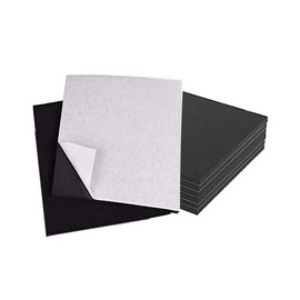 8 Pieces Black Neoprene Foam Anti Vibration Pads, Rubber Padding with Adhesive Backing, 6 in X 6 in X 1/8 in Rubber Insulation Anti-Vibration Pads