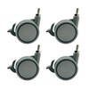 LIKERAINY Nylon Swivel Castors for Furniture with Brake FC3511A with