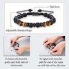 KORAS Gifts for Husband, Tiger Eye Bracelet Black Onyx Stone