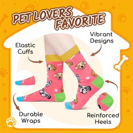 Zmart Dog Mom Gifts for Women - Funny Silly Novelty Dog Lover Socks, Her Mom Mother Gifts
