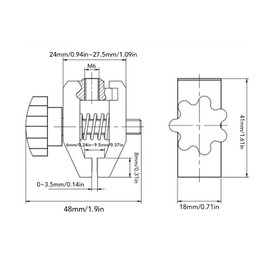 500N Thrust Meter Clamp, Iron Alloy High Hardness Push Pull Force Fixture Tension Tester for Rubber Paper Tensile Strength Tester