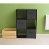 6 Pack - SimpleHouseware Foldable Cube Storage Bin, Dark Grey