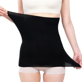 [nanosilke] Mega Hit 110,000 Sold Out Silk Belly Wrap, Traditional Knitting, Black, Made in Nara, Made in Japan, Moisturizing, Thermal, Pregnancy, Cool, Sleeping, Men's, Women's, Black