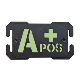 Reflective Tactical Blood Type A+ Positive POS/Negative Blood Type Patch Military Badge Display Board Notch Buckle for Tactical Backpack,Vest (A+)