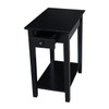 IC International Concepts International Concepts Narrow End Table, Black