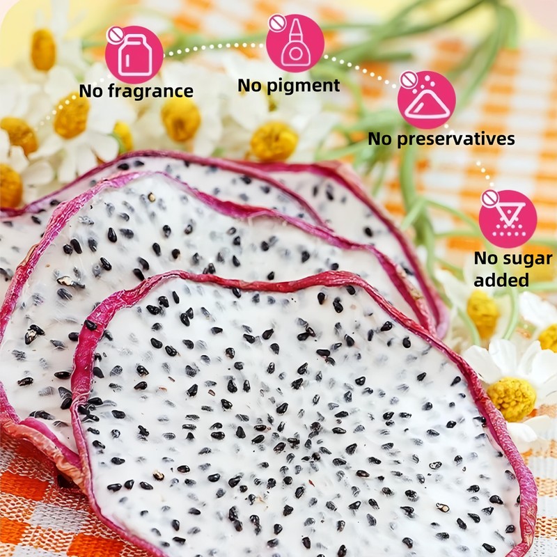 Dried White Dragon Fruit Slices Snacks - (Its Texture Is