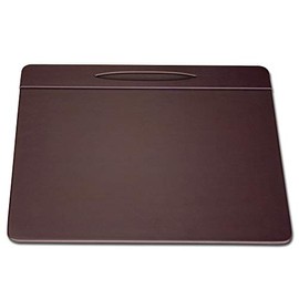 Dacasso Chocolate Brown Leatherette 17" x 14" Top-Rail Pen Well Conference Pad (P3429)