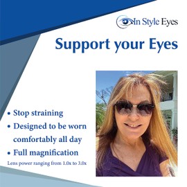 In Style Eyes Sellecks - anteojos de sol bifocales de lectura – anteojos de lectura con marco de línea frontal semicircular, lente asférica no polarizada – Tortuga – 1.25 x