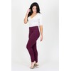 INTRO. Tummy Control High Waist Pull-On Cotton Spandex Legging Wine