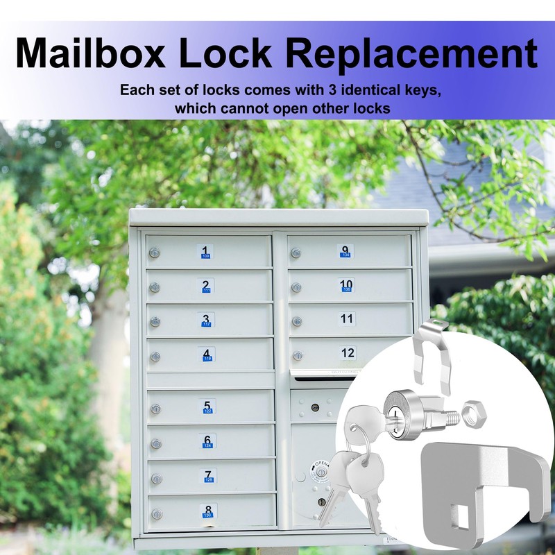 Ymtzfu 3 Pack Mailbox Lock Replacement,Mailbox Lock Heavy-Duty Cam C7120