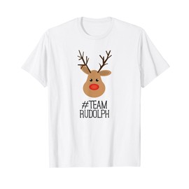 Rudolph with the Red Nose Reindeer Rudolf Christmas T-Shirt, White