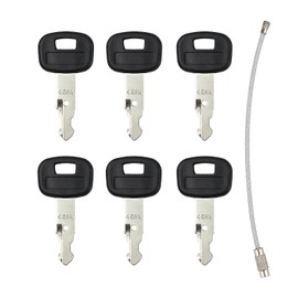 6 Pcs 459A Replacement Keys, Fit for Kubota Mini Excavator, Backhoe, Skid Steer, Track Loader RC411-53933, RC461-53930
