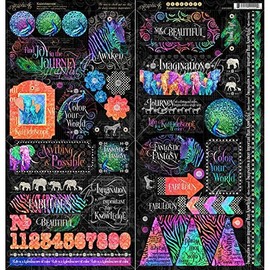 Graphic 45 Kaleidoscope Stickers Craft Paper, Multi